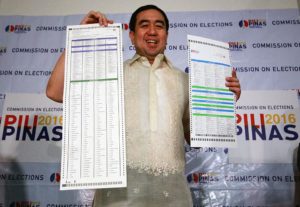 Comelec Chair Bautista-Sample Ballot