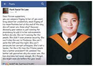 letter for Miriam supporters