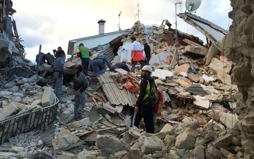 Rescuers trying to find any sign of life from the ruins of Italy quake.  