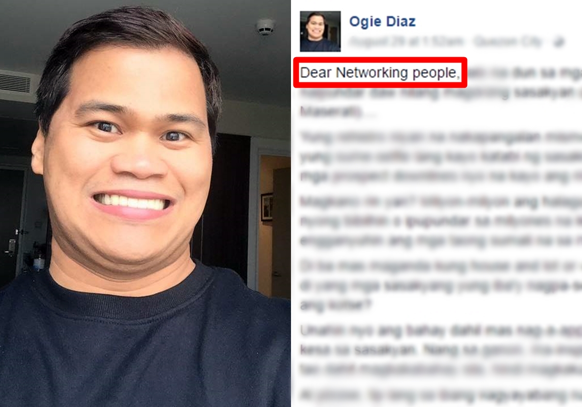 Ogie Diaz Exposes Networking People