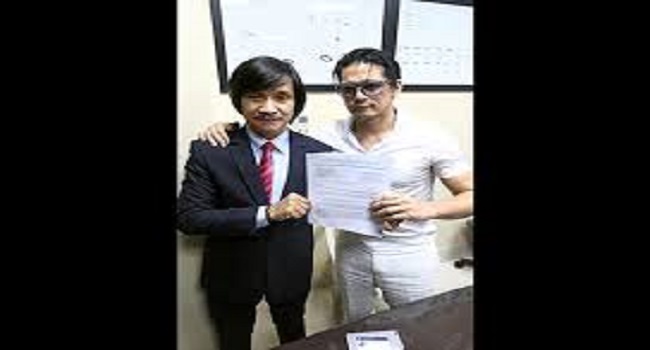 Robin Padilla with lawyer, Rudolf Jurado. 