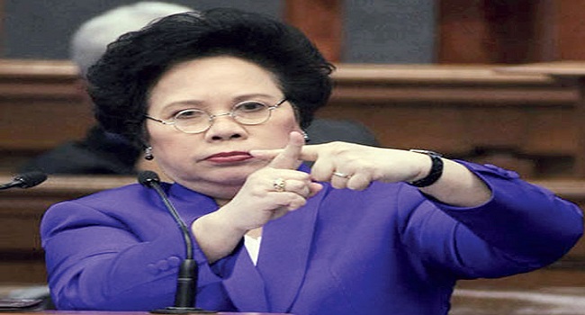 Sen. Miriam Santiago.