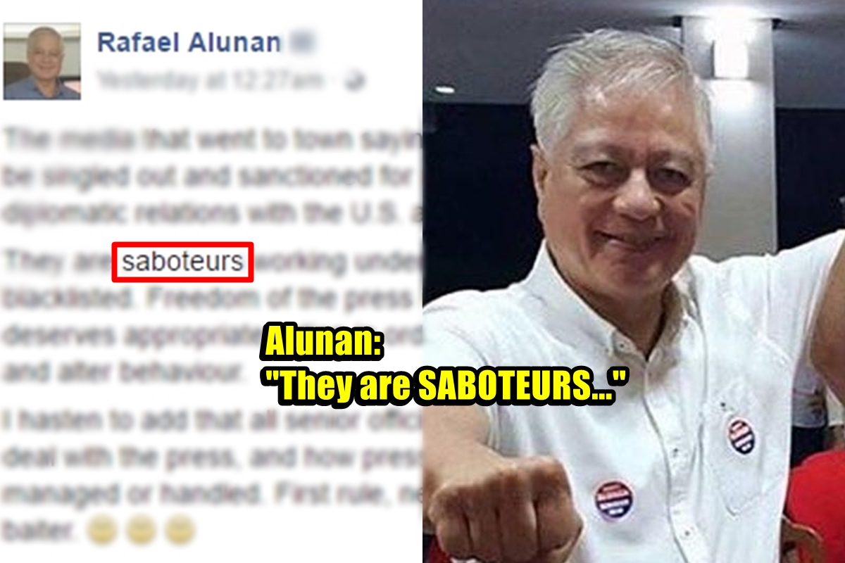 Raffy Alunan Slams Media
