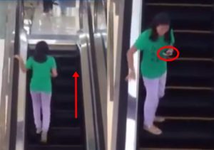 Viral Video Of A Girl Walks On The Wrong Escalator