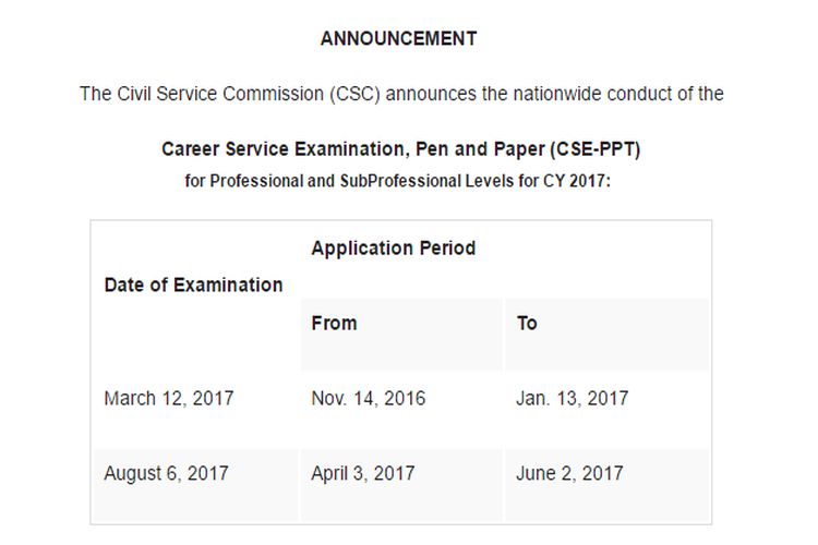CSC Now Accepting Application On First Come, First Serve Basis