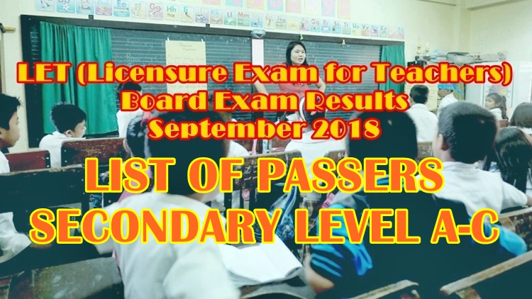 LET Board Exam Results September 2018