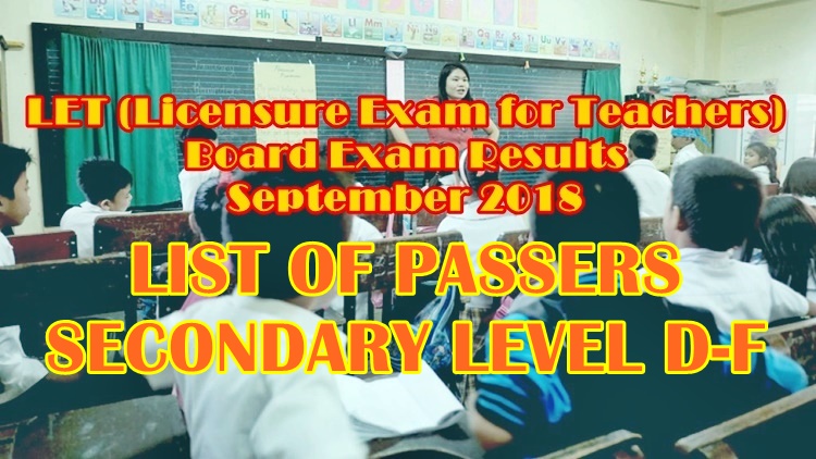 LET Board Exam Results September 2018