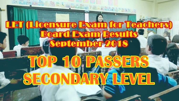LET Board Exam Results September 2018