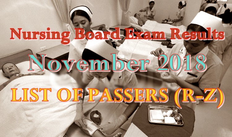 Nursing Board Exam Results November 2018