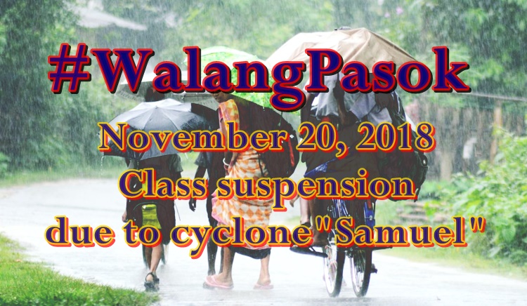 november 20 walang pasok cyclone samuel