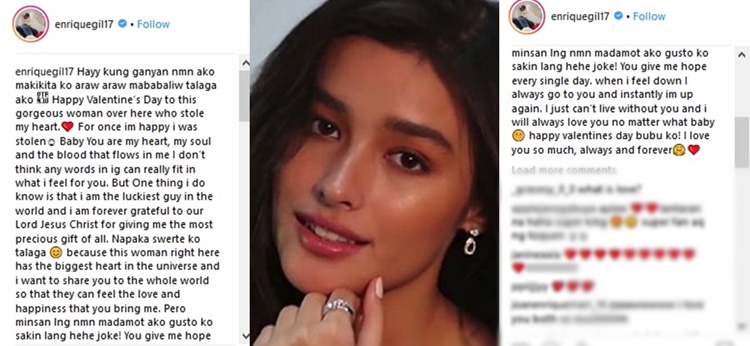Enrique Gil Valentine's Message Liza Soberano