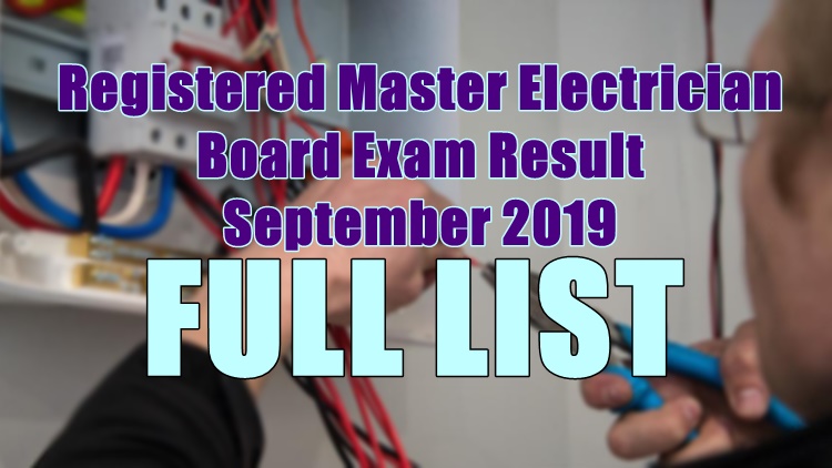 registered master electrician full list