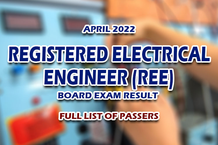 Registered Electrical Engineer Board Exam Result April 2022 FULL LIST