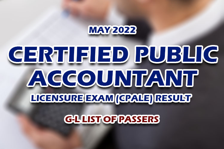 CPALE RESULTS MAY 2022 — Certified Public Accountant Licensure Exam ...