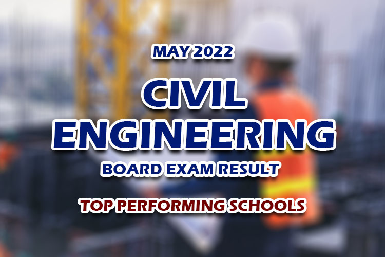 Civil Engineering Board Exam Result May 2022 TOP PERFORMING SCHOOLS