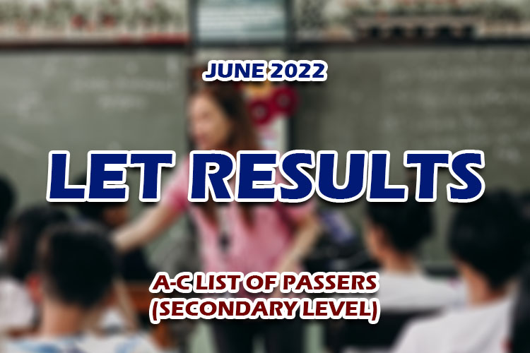 LET RESULTS 2022 — Teacher Board Exam Result June 2022 SECONDARY