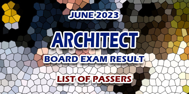 Architect Board Exam Result June List Of Passers