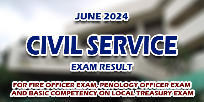 Civil Service Exam Result For FOE POE BCLTE June 2024 NewsFeed