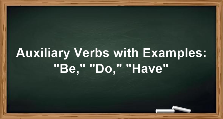 Auxiliary Verbs