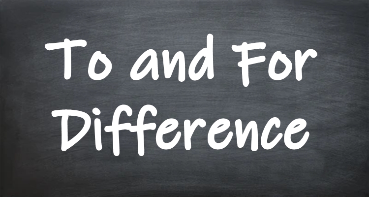 To and For Difference