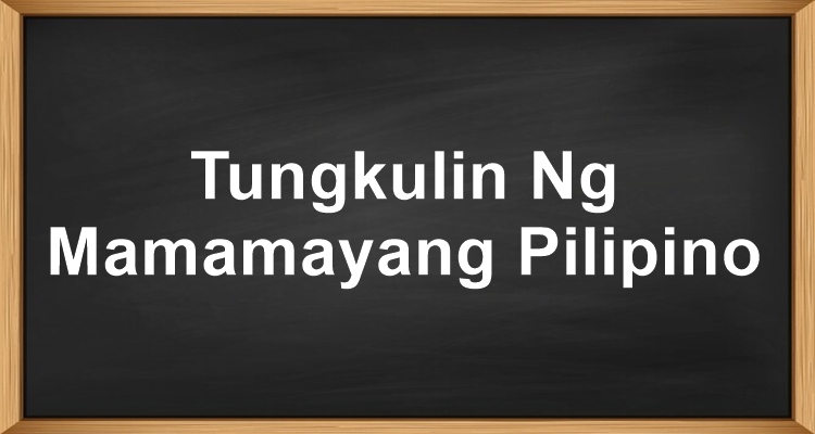 Tungkulin Ng Mamamayang Pilipino
