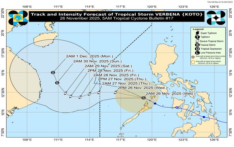 Typhoon Verbena Update