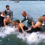 Wedding Party Falls On Water