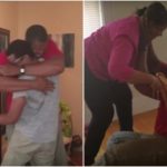 Huge Guy Crying Like A Baby Seeing His Mom For The 1st Time In 10 Years