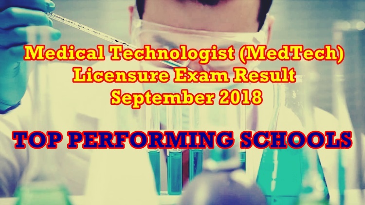 Medical Technologist Licensure Exam Result September 2018