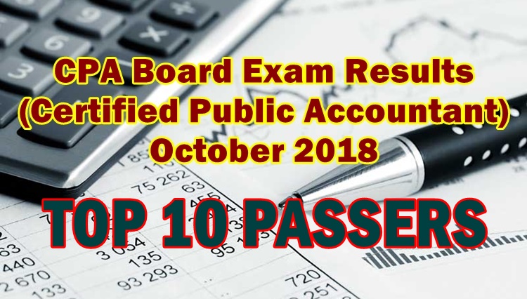 CPA Board Exam Results October 2018 Top 10 Passers