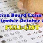 Physician Board Exam Result September-October 2018 (FULL LIST)