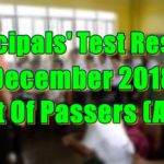 Principals Test Results