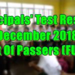 Principals Test Results