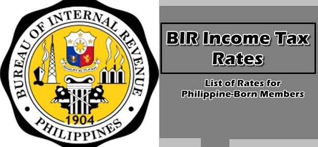 Bir Income Tax Rates List Of Tax Rates Based On Income