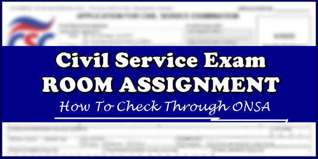 room assignment for civil service exam 2022
