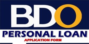 BDO Personal Loan APPLICATION FORM