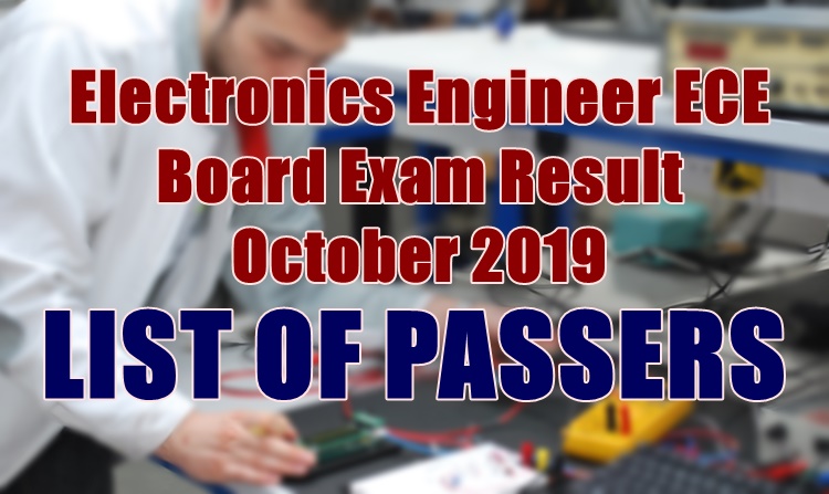 Electronics Engineer ECE Board Exam Result October 2019 PASSERS