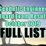 geodetic engineer full list