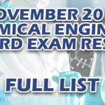Chemical Engineer Board Exam Result November 2019