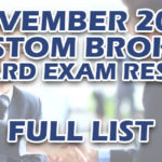Custom Broker Board Exam Result November 2019