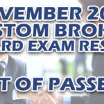 Custom Broker Board Exam Result November 2019