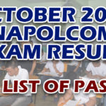 NAPOLCOM Exam Result October 2019