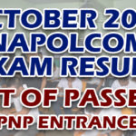 NAPOLCOM Exam Result October 2019