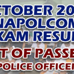 NAPOLCOM Exam Result October 2019
