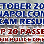 NAPOLCOM Exam Result October 2019
