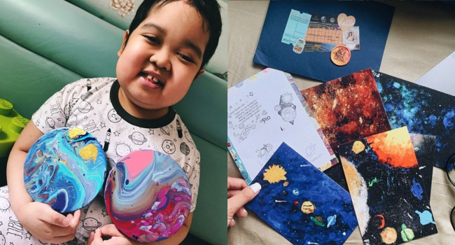Kid With Cancer Sells Paintings To Help Frontliners