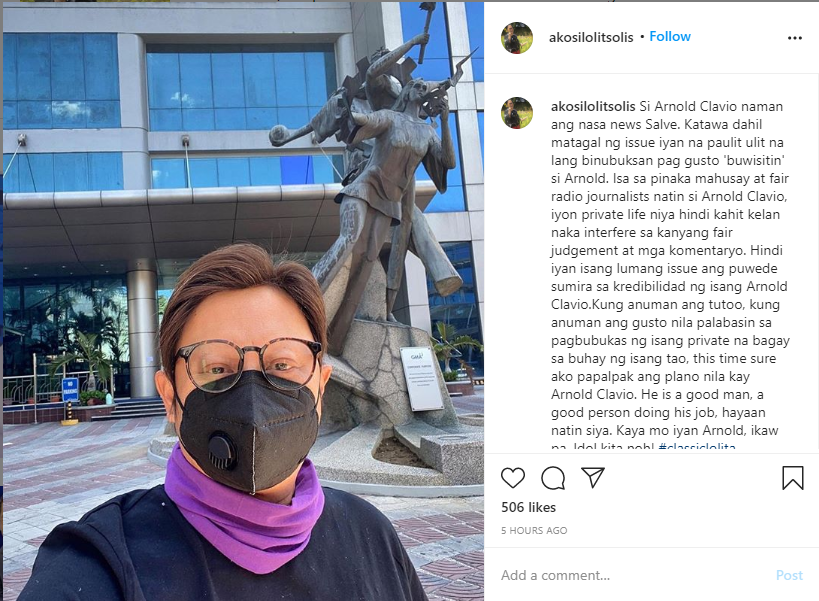 Lolit Solis Defends Clavio Amid Sarah Balabagan Controversies