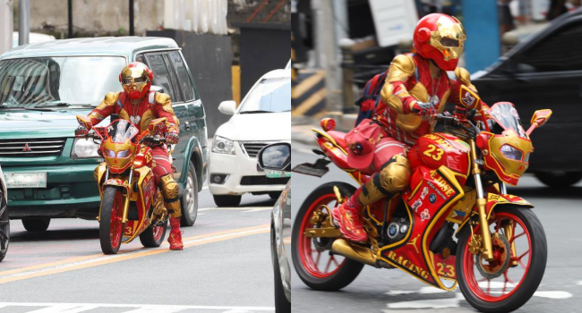 Iron Man Spotted In Quezon Riding Custom Motorcycle, Netizens React