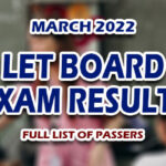 LET Board Exam Results March 2022 FULL LIST