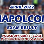 NAPOLCOM Exam Result April 2022 1ST CLASS